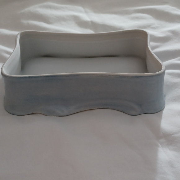 Vintage Handpainted Porcelain Trinket Vanity Box With Lid Flowers Country Scene - Picture 8 of 11